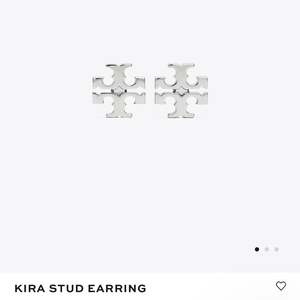 BRAND NEW - Silver Tory Burch Studs - Picture 2 of 4